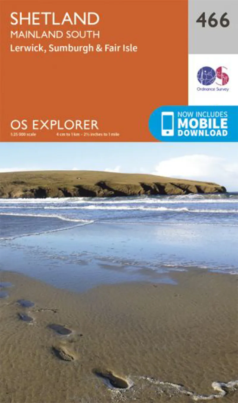 OS Explorer Map 466 - Shetland - Mainland South